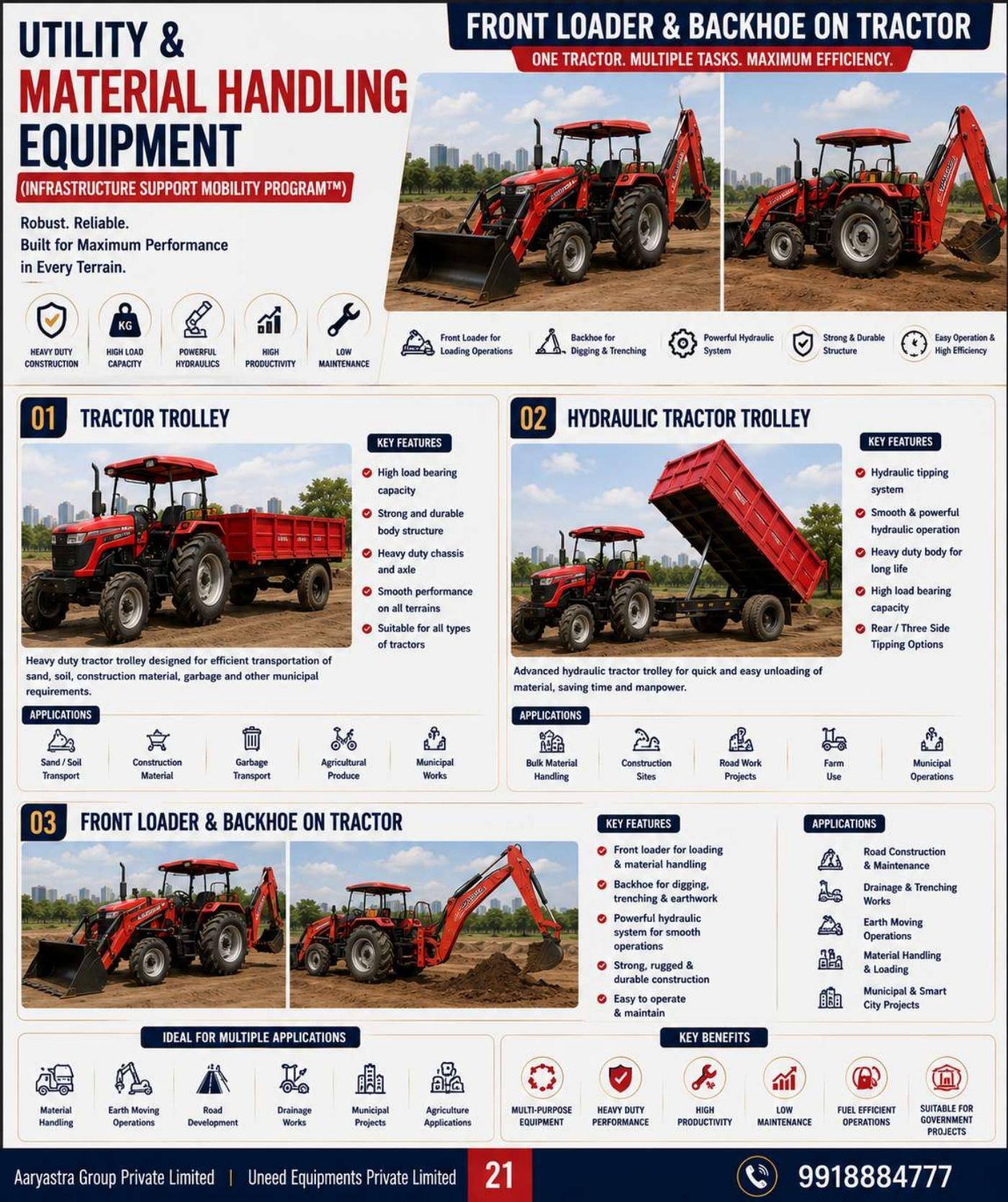 Catalogue sheet for Utility & Material Handling